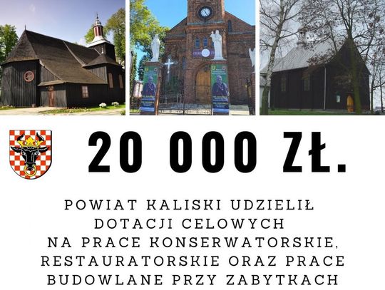 20 tysięcy złotych na powiatowe zabytki