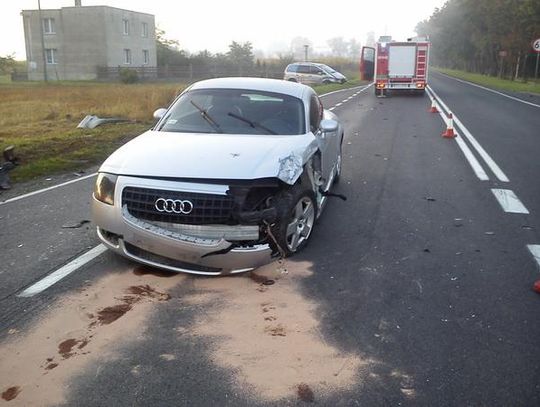 4 rannych w zderzeniu Audi TT – ZDJĘCIA