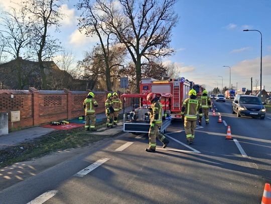 Akcja straży pożarnej przy Warszawskiej