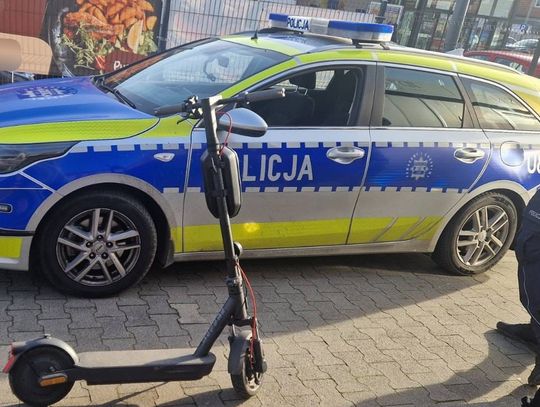 Alkoholowa przejażdżka na hulajnodze. Kaliszanin dał ,,popis''
