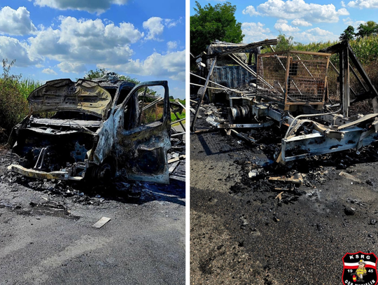 Auto w płomieniach. Ludzie zdążyli uciec