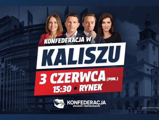 Bosak i Menzten w Kaliszu. Liderzy Konfederacji na Głównym Rynku