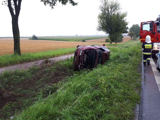 Dachowanie w Kucharach. Za kierownicą auta kaliszanin ZDJĘCIA