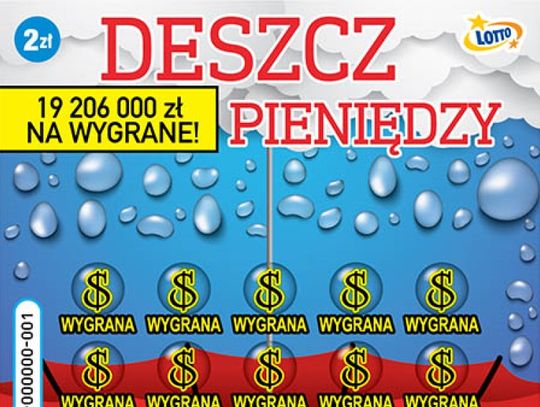 „Deszcz pieniędzy” dla gracza  z Kalisza. Wydrapał sobie niezłą sumkę