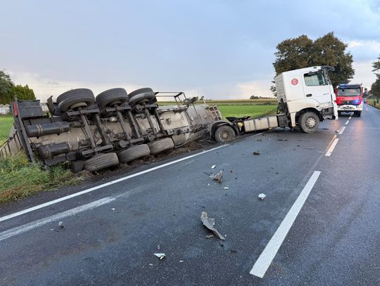 Droga zablokowana, są ranni. Poważny wypadek na „krajówce”