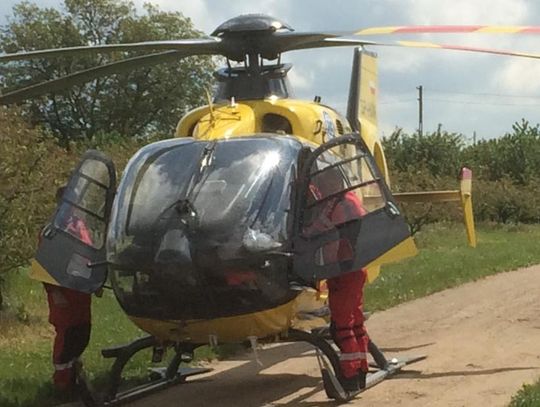 Drzewo przygniotło mężczyznę. Przyleciał śmigłowiec LPR Drzewo przygniotło mężczyznę. Przyleciał śmigłowiec LPR