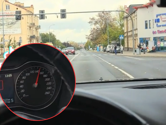 „Dziadu prawie poleciał”. Pędził 150 km/h przez Kalisz i wszystko nagrał