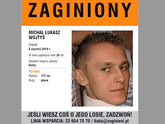 Fundacja Itaka włącza się w poszukiwania 29 – letniego Michała