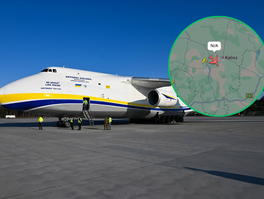 Gigantyczny samolot nad Kaliszem. „Historyczny moment” Gigantyczny samolot nad Kaliszem. „Historyczny moment”