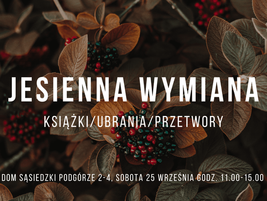 „Jesienna wymiana” w Domu Sąsiedzkim. Podziel się książkami, ubraniami, przetworami