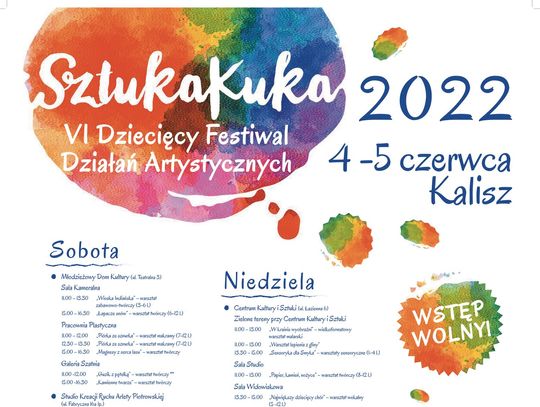 Już w ten weekend VI Dziecięcy Festiwal Działań Artystycznych SztukaKuka