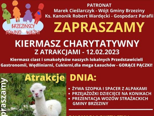 Kiermasz charytatywny w Brzezinach. Co będzie się działo?