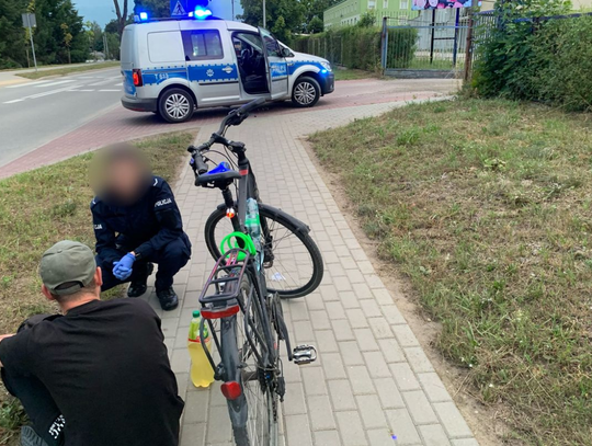 Kompletnie pijany na... rowerze. Rowerzysta zatrzymany przez drogówkę