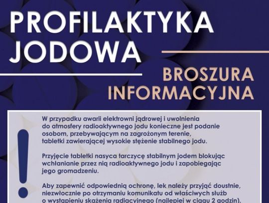 Komunikat dot. dystrybucji jodku potasu. 3 punkty będą w Koźminku