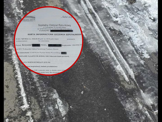 Lodowisko na ścieżce rowerowej. Kaliski KURIER wylądował na SORze Lodowisko na ścieżce rowerowej. Kaliski KURIER wylądował na SORze