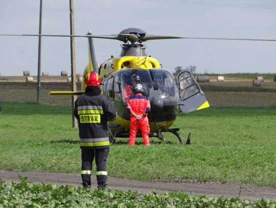 Mężczyzn spadł z rusztowania. W akcji śmigłowiec LPR