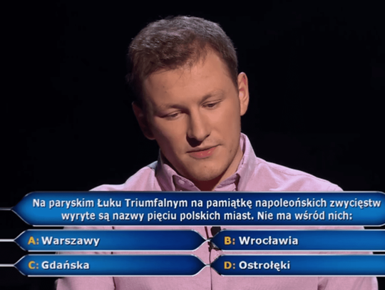 Mieszkaniec naszego regionu w ,,Milionerach,, TVN. Usłyszał pytanie za milion!