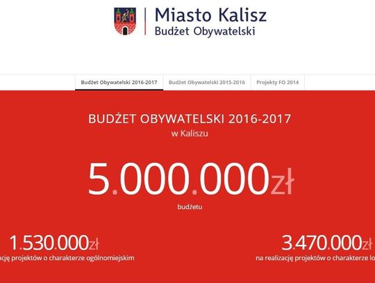 Na razie jest ich 8. Miasto czeka na zgłoszenia inwestycji w ramach budżetu obywatelskiego