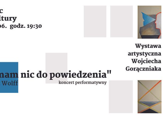 „Nie mam nic do powiedzenia". Koncert i Noc Kultury w Galerii Wieża Ciśnień