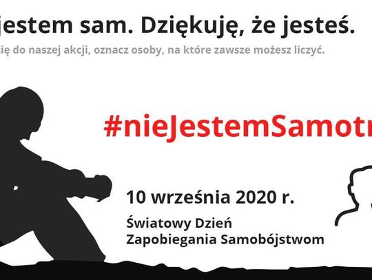 #nieJestemSamotny. Światowy Dzień Zapobiegania Samobójstwom