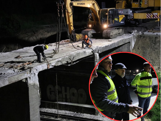 Nocna akcja, pociągi wstrzymane. ROZEBRALI most Nocna akcja, pociągi wstrzymane. ROZEBRALI most