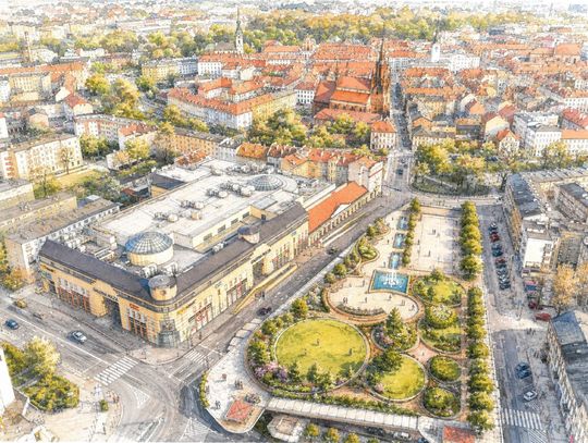 Nowy plac w centrum Kalisza! Bez straganów, z zielenią i fontannami