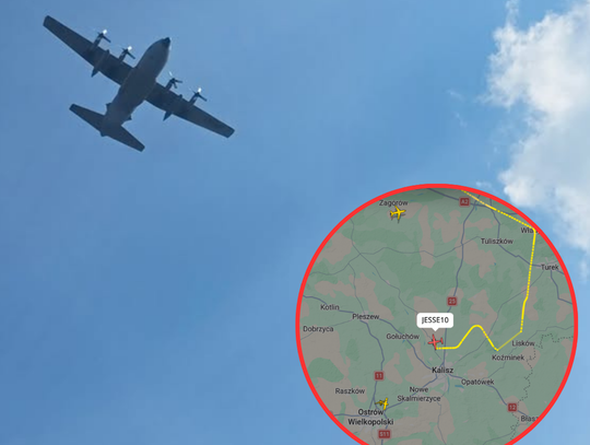 Ogromny Herkules nad Kaliszem. Gdzie leci wojsko? Ogromny Herkules nad Kaliszem. Gdzie leci wojsko?