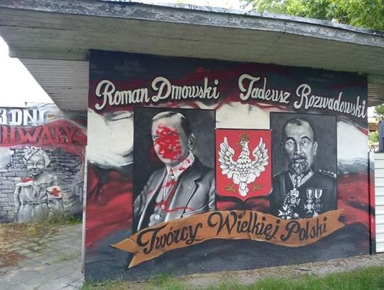 Patriotyczny mural zniszczony. Jest nagroda za wskazanie sprawcy