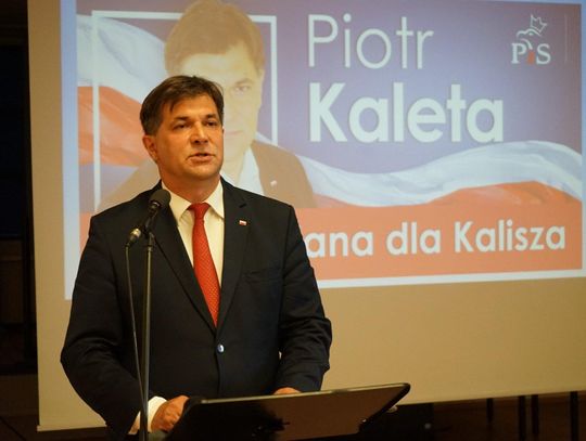 Piotr Kaleta z PiS, kandydat na prezydenta Kalisza prezentuje swój program ZDJĘCIA