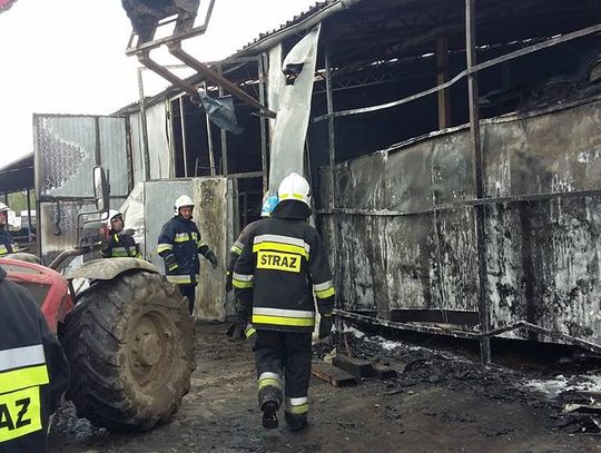 Pożar budynków gospodarczych w Szałem. Bardzo duże straty ZDJĘCIA