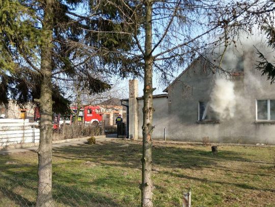 Pożar domu jednorodzinnego w Ociążu ZDJĘCIA