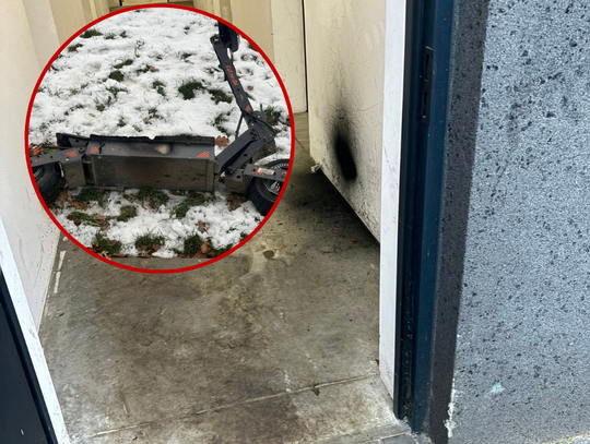 Pożar i ewakuacja. Wszystko przez hulajnogę... Pożar i ewakuacja. Wszystko przez hulajnogę...