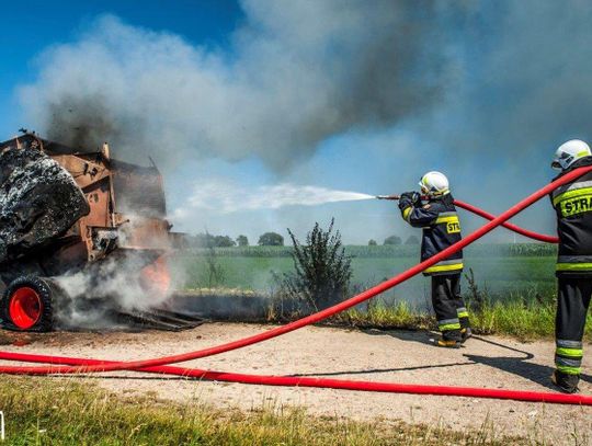 Pożar prasy i ścierniska ZDJĘCIA