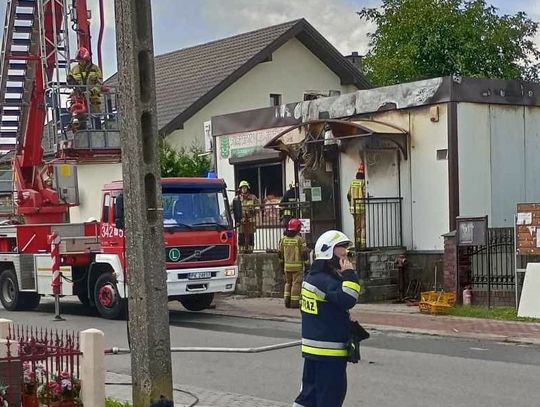 Pożar sklepu spożywczo-monopolowego. Wnętrze spłonęło doszczętnie