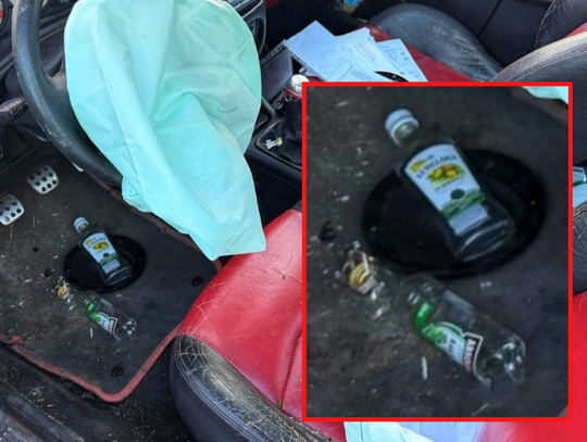 Przejechał przez rondo a potem uciekał pieszo. ,,Spektakularna'' ucieczka po pijaku