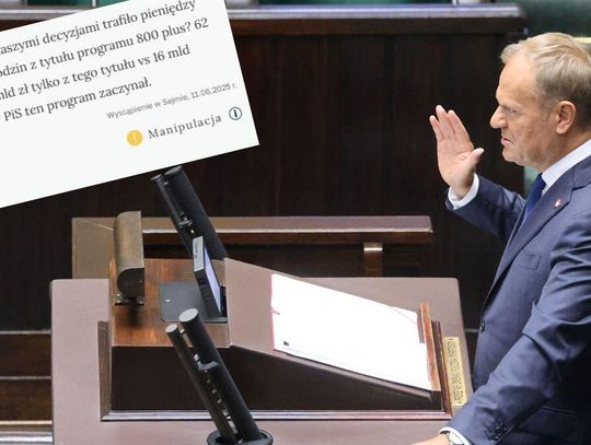 Punktują  Donalda Tuska. W kilku miejscach w Sejmie minął się w prawdą