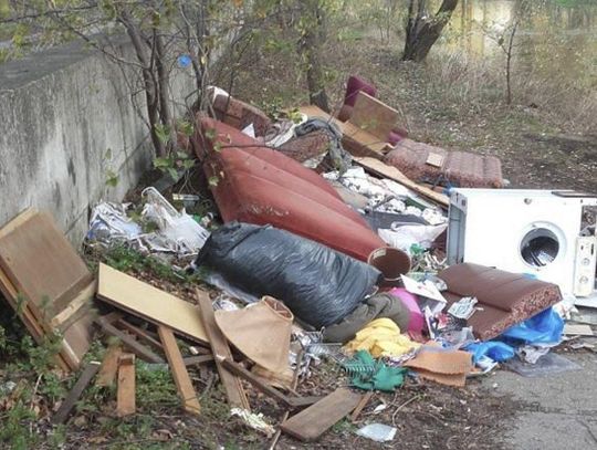 Remontował mieszkanie. Stare meble i sprzęt porzucił przy rzece