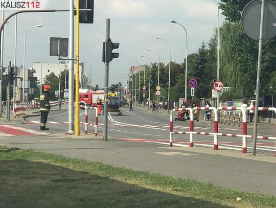 Śmigłowiec LPR lądował na ul. Łódzkiej w Kaliszu WIDEO