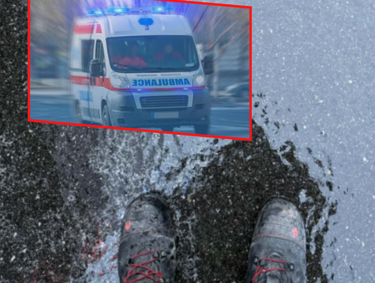 ,,Szklanka'' na chodnikach. Mnóstwo urazów, ambulanse kursują bez przerwy