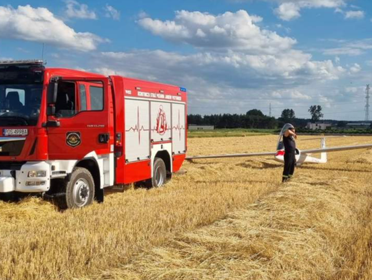 Szybowiec zahaczył o kukurydzę i runął na ziemię. Młody pilot ranny