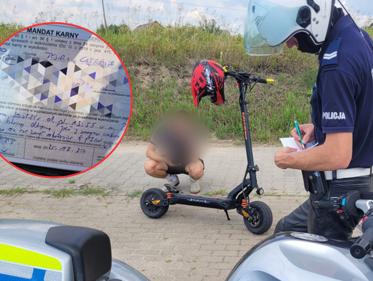 Taki mandat za hulajnogę! Policja nie ma litości