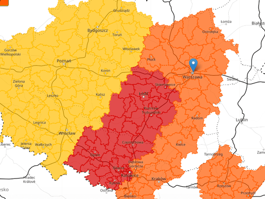 Takiej burzy jeszcze w tym roku nie było. Może wiać do 120 km/h