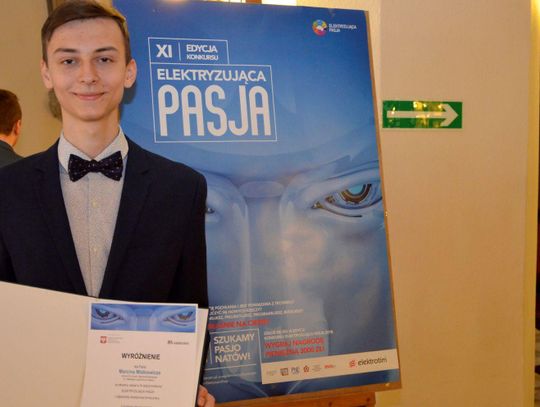 Uczeń III LO w Kaliszu laureatem konkursu Elektryzująca Pasja