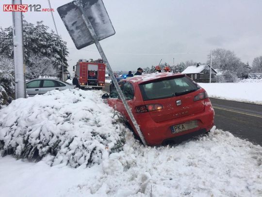 Wpadł w poślizg podczas wyprzedzania. Jedna osoba w szpitalu ZDJĘCIA