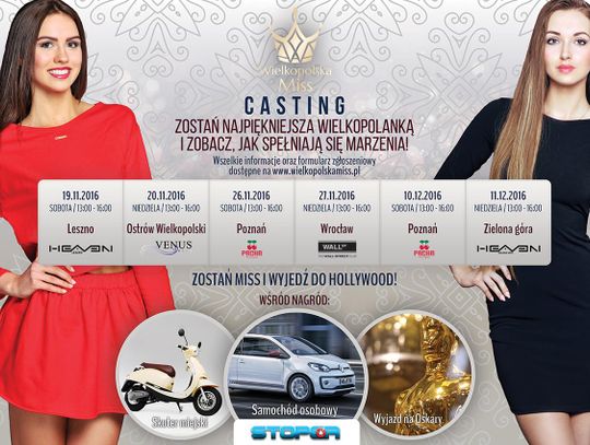 Wyjazd do Hollywood nagrodą w konkursie Miss Wielkopolski