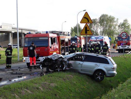 Wypadek na obwodnicy Nowych Skalmierzyc ZDJĘCIA