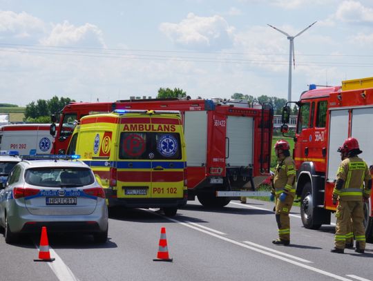 Wypadek na trasie Kalisz- Pleszew. Ranni motocykliści