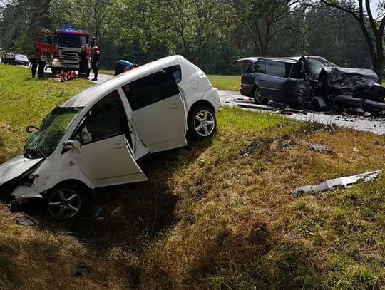 Wypadek na trasie Milicz – Krotoszyn. Jedna osoba nie żyje, ciężko ranne dzieci ZDJĘCIA