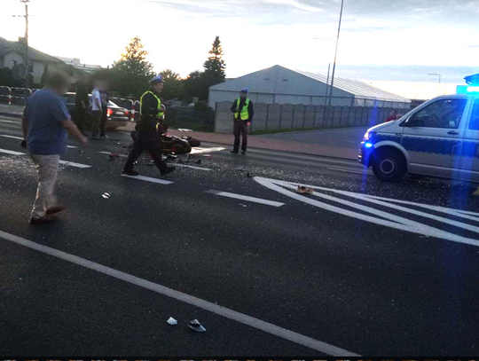 Wypadek na Wrocławskiej. Poszkodowany motocyklista