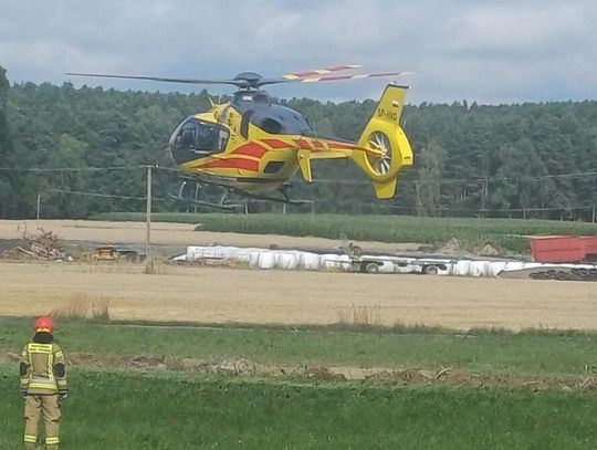 Wypadek na wsi. Kobieta poturbowana przez zwierzęta